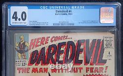 Daredevil #4? CGC 4.0 OWithWH? Yellow Devil Purple Man Tango 1964
