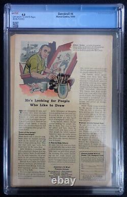 Daredevil #4? CGC 4.0 OWithWH? Yellow Devil Purple Man Tango 1964