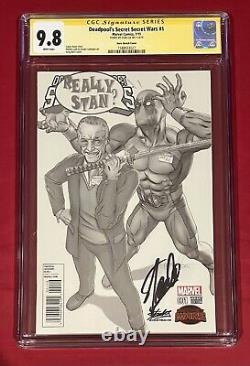 Deadpool's Secret Secret Wars #1 CGC 9.8 Signed by Stan Lee 11/4/18 Horn Variant