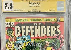 Defenders #10 CGC 7.5 Signed by Stan Lee