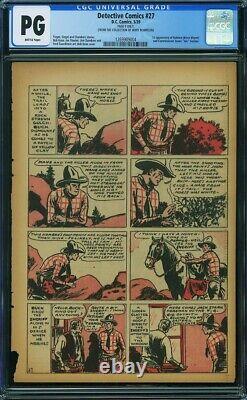 Detective Comics #27 Cgc Pg Page 9 1st Appearance Of Batman 1939 (bruce Wayne)