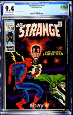 Doctor Strange #179 (1969) CGC 9.4 NM OWithWhite Pages Spider-Man Appearance