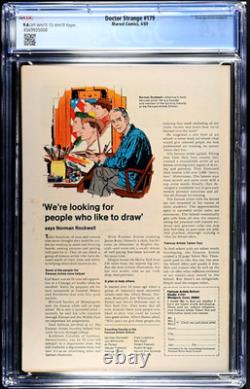 Doctor Strange #179 (1969) CGC 9.4 NM OWithWhite Pages Spider-Man Appearance