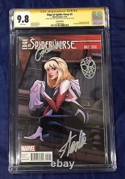 Edge of Spider-Verse 2 CGC 9.8 SIGNED, SKETCH, & INSCRIBED- Stan Lee SPIDER-GWEN