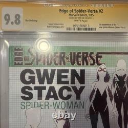 Edge of Spider-Verse 2 Third Print CGC 9.8 Signed Stan Lee. 1st Spider-Gwen