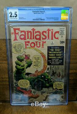 FANTASTIC FOUR #1 (Marvel 1961) by Stan Lee & Jack Kirby CGC 2.5 KEY