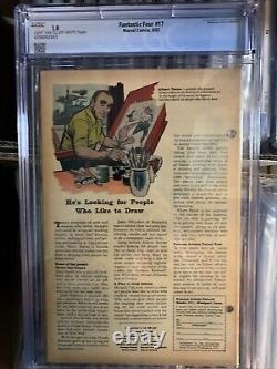 FANTASTIC FOUR 17 CGC 1.0 FA OWW Dr Doom Ant-Man JFK Jack Kirby Stan Lee CLASSIC