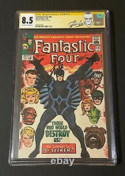 FANTASTIC FOUR #46 (1966) CGC 8.5 Stan Lee Signed! 1st full app Black Bolt MCU