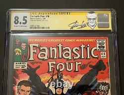 FANTASTIC FOUR #46 (1966) CGC 8.5 Stan Lee Signed! 1st full app Black Bolt MCU