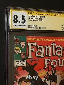 FANTASTIC FOUR #46 (1966) CGC 8.5 Stan Lee Signed! 1st full app Black Bolt MCU