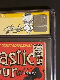 FANTASTIC FOUR #46 (1966) CGC 8.5 Stan Lee Signed! 1st full app Black Bolt MCU