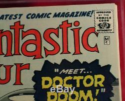 FANTASTIC FOUR #5 (1962) PGX 9.0 VF/NM 1st DOOM signed by writer STAN LEE! +CGC