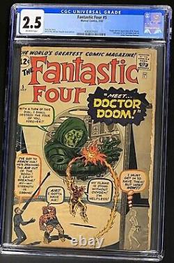 FANTASTIC FOUR #5 CGC 2.5 First Appearance of DR. DOOM Stan Lee Jack Kirby