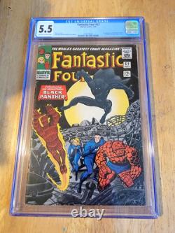 FANTASTIC FOUR #52 CGC 5.5 1966 1st Appearance of the Black Panther