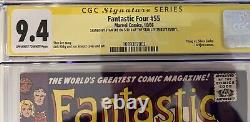 FANTASTIC FOUR 55 CGC 9.4 Near Mint SS sig STAN LEE Thing vs Silver Surfer RARE