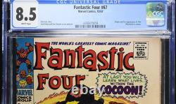 FANTASTIC FOUR #67 cgc 8.5 UNPRESSED WHITE PAGES 1st app HIM/Marvel/1967
