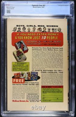 FANTASTIC FOUR #67 cgc 8.5 UNPRESSED WHITE PAGES 1st app HIM/Marvel/1967