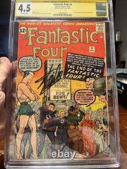 FANTASTIC FOUR #9 CGC 4.5 SS Signed Autograph STAN LEE ONLY 33 Copies Exist