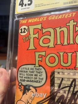 FANTASTIC FOUR #9 CGC 4.5 SS Signed Autograph STAN LEE ONLY 33 Copies Exist