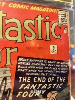 FANTASTIC FOUR #9 CGC 4.5 SS Signed Autograph STAN LEE ONLY 33 Copies Exist