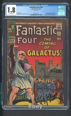 Fantastic 4 48 Cgc 1.8 3/66 1st App Of Silver Surfer & Galactus Stan Lee Story