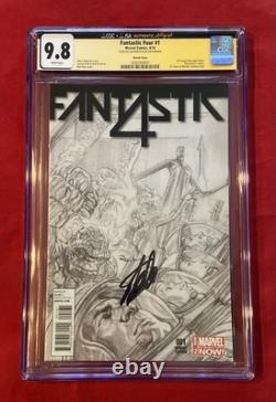 Fantastic Four #1 1300 Sketch Variant by Alex Ross CGC 9.8 JSA Auto by Stan Lee
