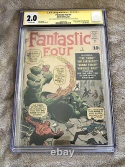Fantastic Four #1 CGC 2.0 Signature Series Stan Lee Marvel Key