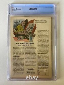 Fantastic Four #1 CGC 5.0 OWithW Pages Marvel 1961 1st App MCU
