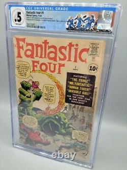 Fantastic Four #1 CGC. 5 1st app & origin FF Silver Age Grail Marvel (1961)