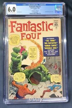 Fantastic Four #1 CGC 6.0 OWithWP (Marvel 1966) Golden Record Reprint GRR NICE Key