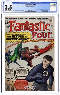 Fantastic Four #10 CGC 3.5 1963 4258726011