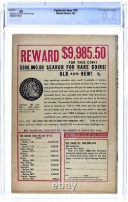 Fantastic Four #10 CGC 5.0 1963 4066874007