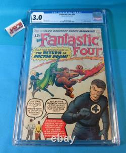 Fantastic Four #10 Stan Lee & Jack Kirby App in Story Marvel Comics 1/63 3.0 CGC
