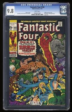 Fantastic Four #100 CGC NM/M 9.8 White Pages Stan Lee Script! Jack Kirby Art