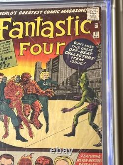 Fantastic Four #11 1963 CGC 1.8 1st App Impossible Man, Silver Age Key, Origin