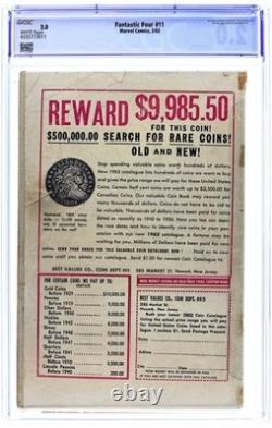 Fantastic Four #11 CGC 2.0 1963 4335773011
