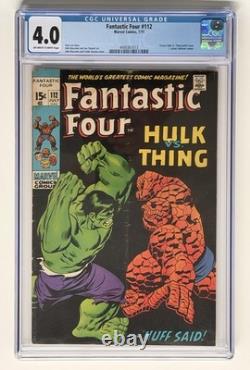 Fantastic Four #112 (CGC 4.0) Classic HULK vs THING Cover 1971 Marvel KEY