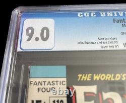 Fantastic Four #112 CGC 9.0 OWithW PGS Key Iconic Cover Hulk Vs The Thing Stan Lee