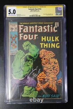 Fantastic Four # 112 CGC SS 5.0 Signed by Stan Lee Iconic Cover