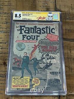 Fantastic Four 13 CGC 8.5 Signed by Stan Lee I am the Watcher