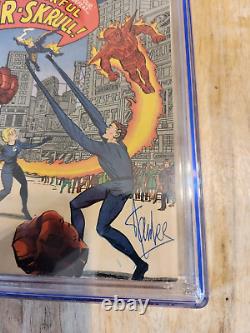 Fantastic Four 18 Signed Stan Lee CGC 5.5 Super-Skrull Marvel Comics