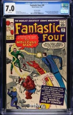 Fantastic Four #20 (1963) CGC 7.0 WHITE Pages in 9d Pence / UKPV