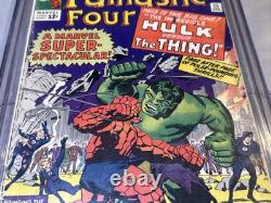 Fantastic Four #25 CGC 3.5 OWithWhite Custom Label, Key + Classic Cover 4/64 Hulk