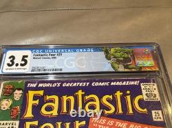 Fantastic Four #25 CGC 3.5 OWithWhite Custom Label, Key + Classic Cover 4/64 Hulk