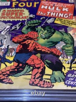 Fantastic Four #25 CGC 3.5 OWithWhite Custom Label, Key + Classic Cover 4/64 Hulk