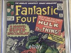 Fantastic Four 25 cgc 4.0 OWithW Pages! Classic Hulk Vs. Thing Cover! 4066874010