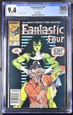 Fantastic Four #275 She-Hulk-Stan Lee, Newsstand Version CGC 9.4 WP