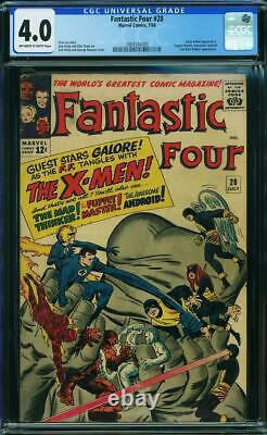 Fantastic Four #28 1964 Early X-Men App CGC 4.0