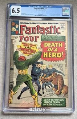 Fantastic Four 32 Cgc 6.5 Silver Age Marvel Comics Stan Lee Jack Kirby Super Hot