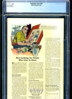 Fantastic Four #39 Cgc 9.2 White Pages (6/65) - Daredevil, Dr. Doom - Key